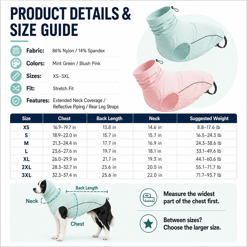 Paws in Awe Dog Cooling Sun Protection Shirt for Summer Walks - Lightweight Full-Coverage Outdoor Wear image 9
