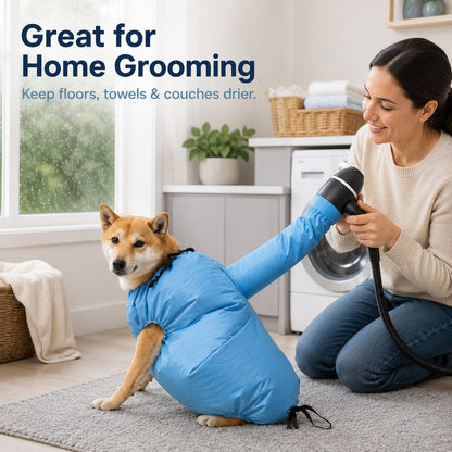 Paws in Awe Hands-Free Dog Dryer Bag for After-Bath Home Grooming, Helps Dry Wet Coats Faster with Less Flying Fur & Mess image 4