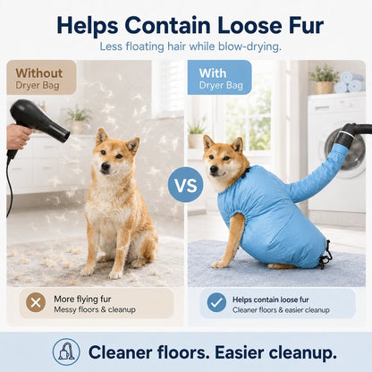 Paws in Awe Hands-Free Dog Dryer Bag for After-Bath Home Grooming, Helps Dry Wet Coats Faster with Less Flying Fur & Mess image 7