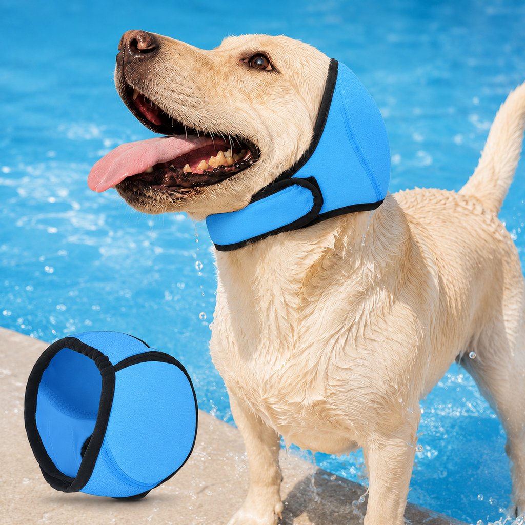 Paws in Awe Dog Ear Cover for Swimming, Bath Time & Loud Noise Comfort - Soft Calming Ear Muff to Help Keep Water & Debris Out image 16