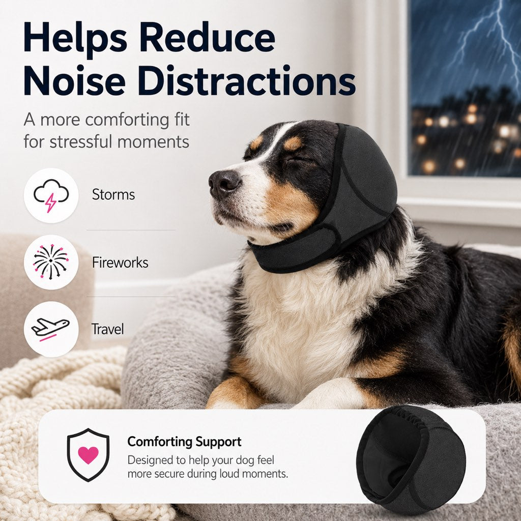Paws in Awe Dog Ear Cover for Swimming, Bath Time & Loud Noise Comfort - Soft Calming Ear Muff to Help Keep Water & Debris Out image 10