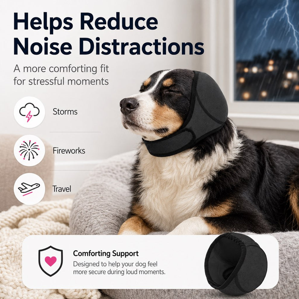 Paws in Awe Dog Ear Cover for Swimming, Bath Time & Loud Noise Comfort - Soft Calming Ear Muff to Help Keep Water & Debris Out image 10