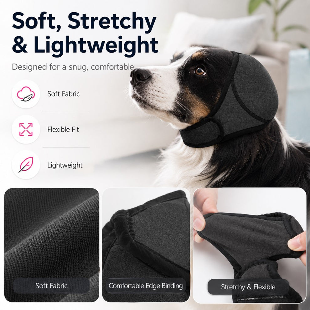 Paws in Awe Dog Ear Cover for Swimming, Bath Time & Loud Noise Comfort - Soft Calming Ear Muff to Help Keep Water & Debris Out image 7