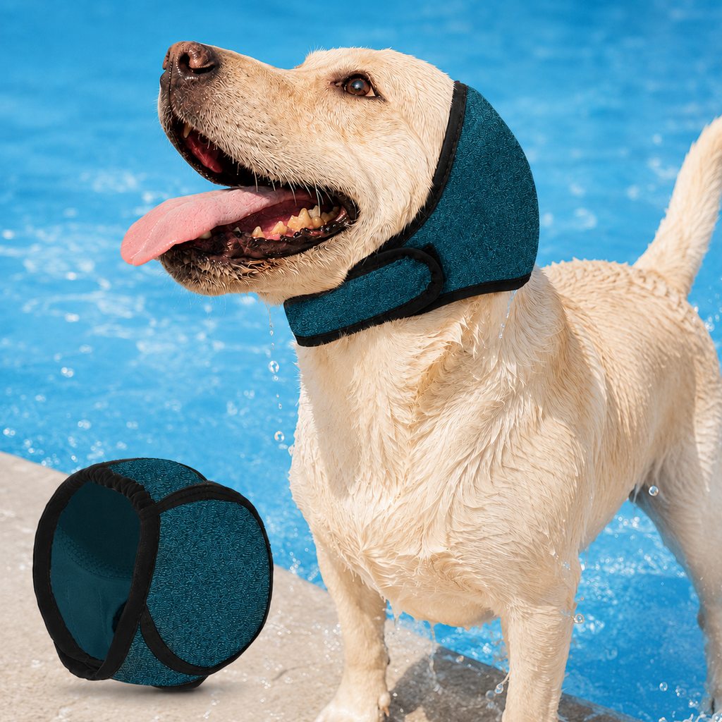 Paws in Awe Dog Ear Cover for Swimming, Bath Time & Loud Noise Comfort - Soft Calming Ear Muff to Help Keep Water & Debris Out image 14