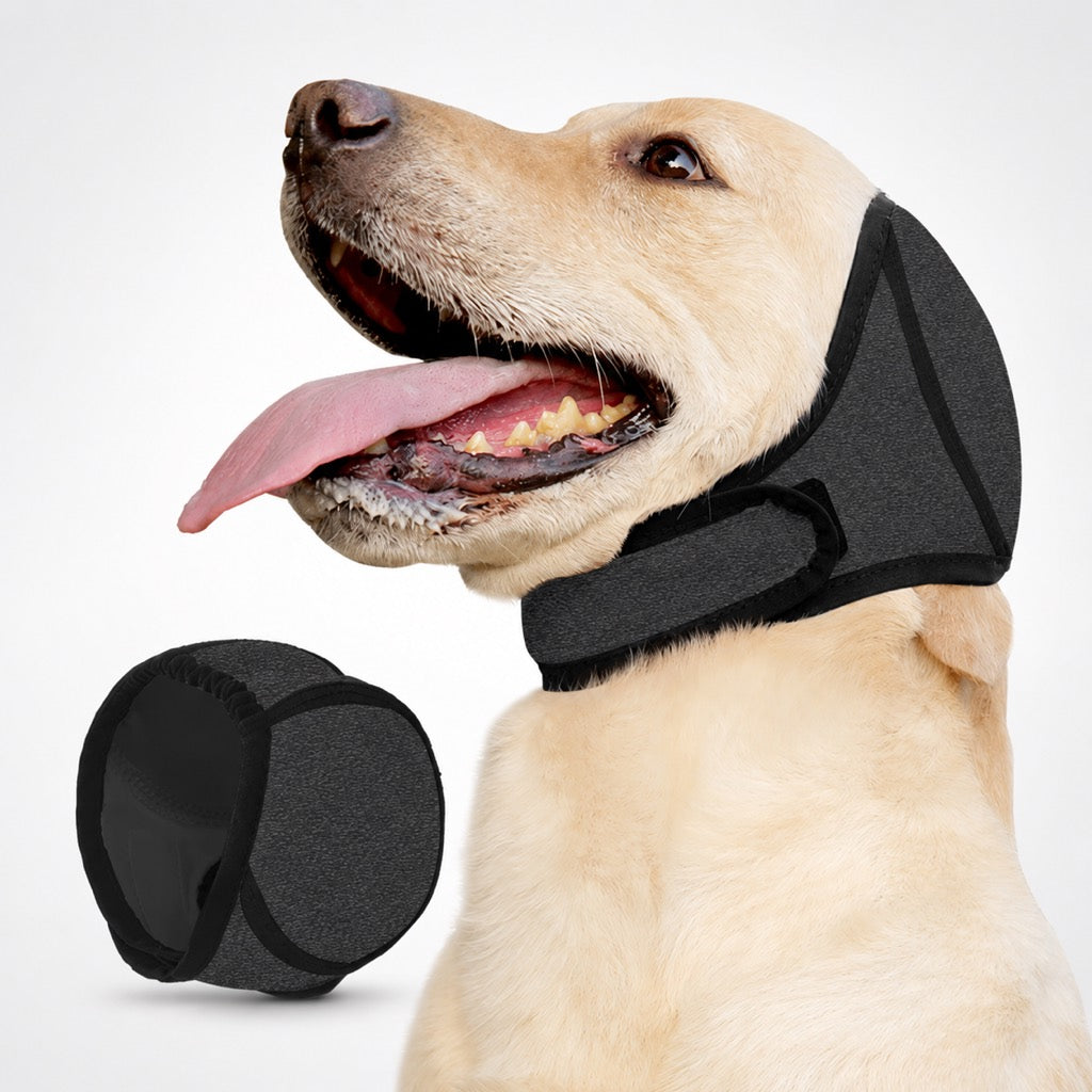 Paws in Awe Dog Ear Cover for Swimming, Bath Time & Loud Noise Comfort - Soft Calming Ear Muff to Help Keep Water & Debris Out image 1