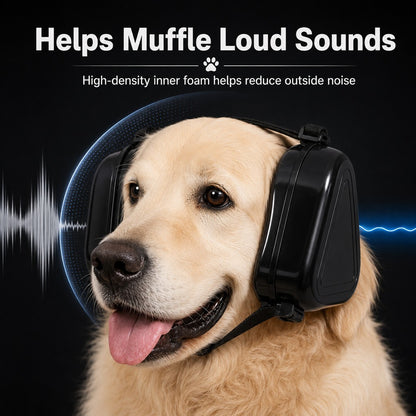 Paws in Awe Dog Noise Reduction Ear Muffs for Fireworks, Thunderstorms & Travel - Adjustable Hearing Protection for Noise-Sensitive Dogs image 6