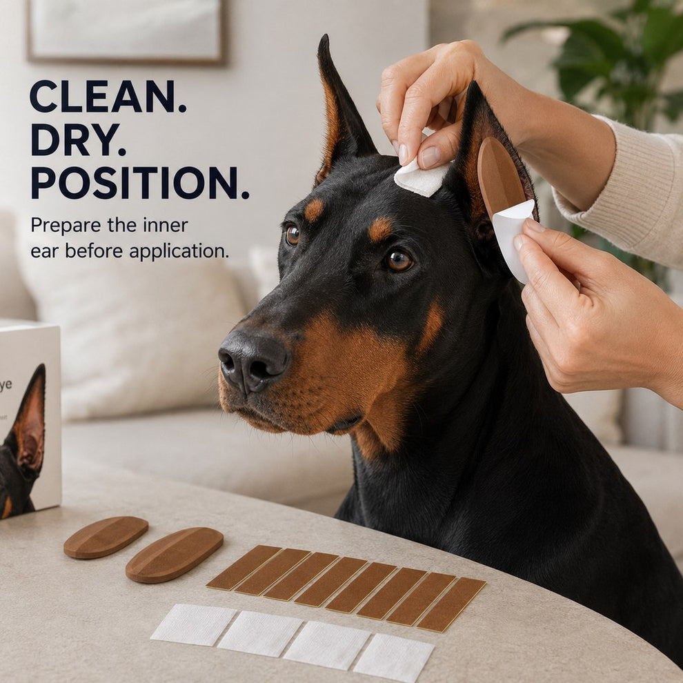 Paws in Awe At-Home Dog Ear Posting Support Patch Kit - Low-Profile Adhesive Support Without Separate Liquid Glue image 2