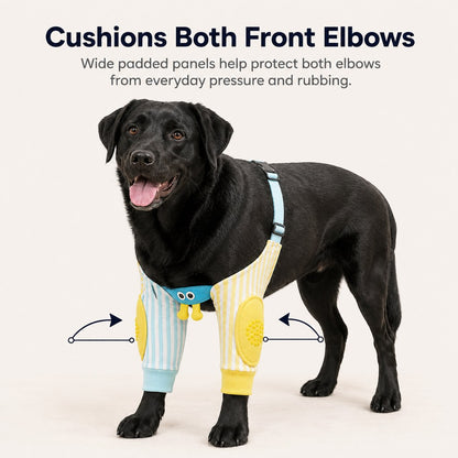 Padded dog elbow protector sleeves cushion both front elbows