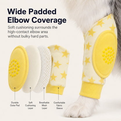 Wide padded elbow coverage dog protector sleeves