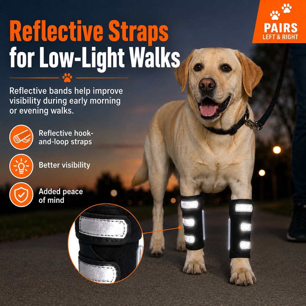 Paws in Awe Dog Front Leg Brace for Weak or Injured Legs - Adjustable Support for Stability, Recovery & Daily Walking Comfort image 2