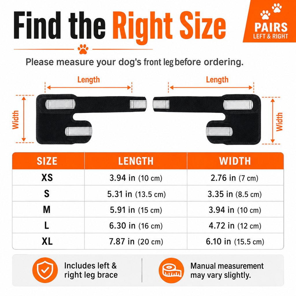 Paws in Awe Dog Front Leg Brace for Weak or Injured Legs - Adjustable Support for Stability, Recovery & Daily Walking Comfort image 9