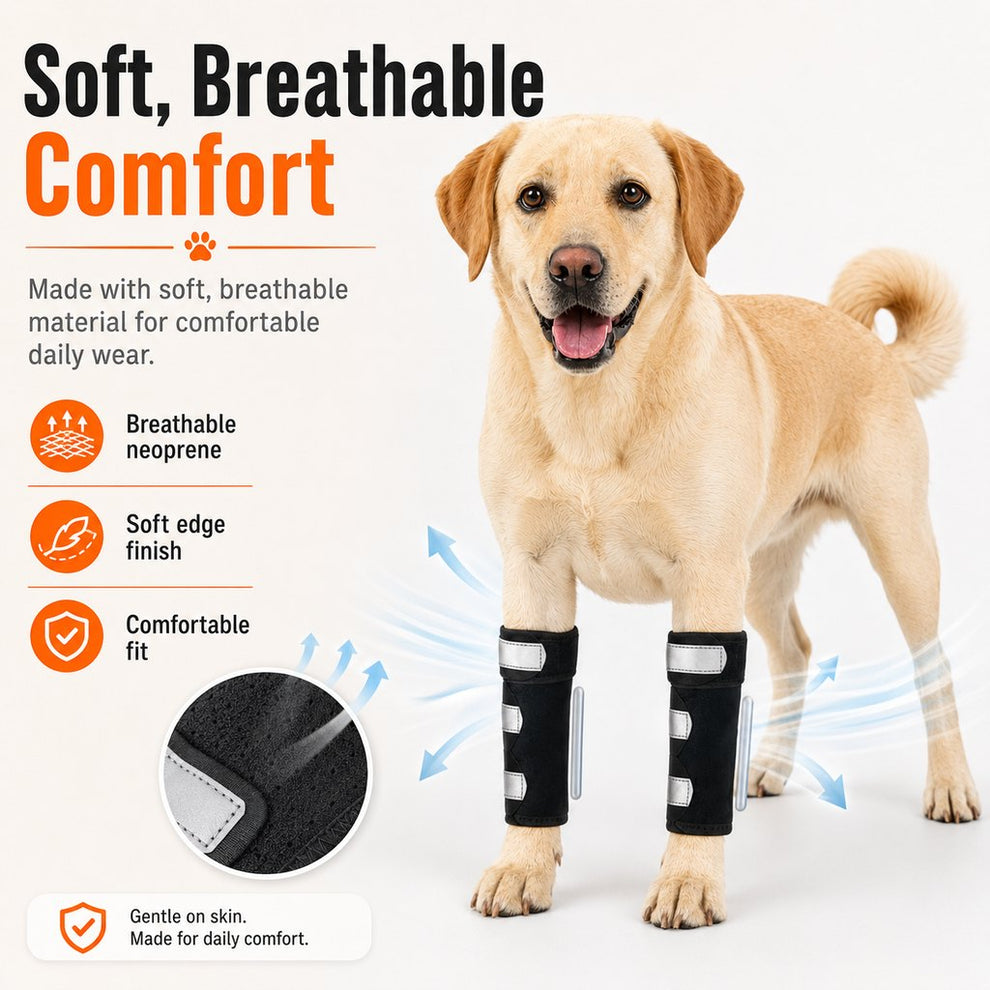 Paws in Awe Dog Front Leg Brace for Weak or Injured Legs - Adjustable Support for Stability, Recovery & Daily Walking Comfort image 4