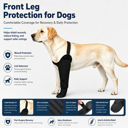Paws in Awe Dog Front Leg Protective Sleeve for Recovery & Walks - Helps Reduce Licking image 9