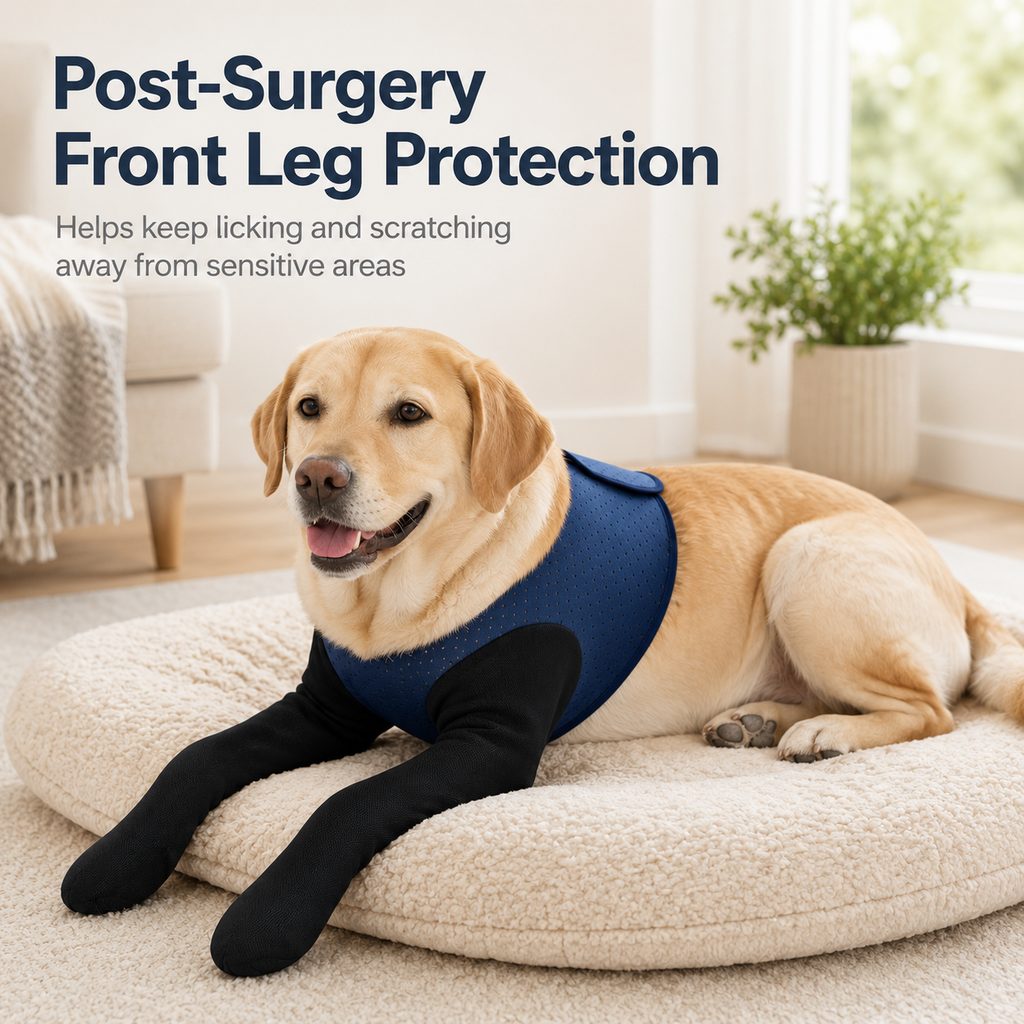 Paws in Awe PawGuard Dual Front Leg Recovery Sleeves for Dogs - Cone-Free Anti-Lick Protection for Post-Surgery, Scratching & Sensitive Front Legs image 4