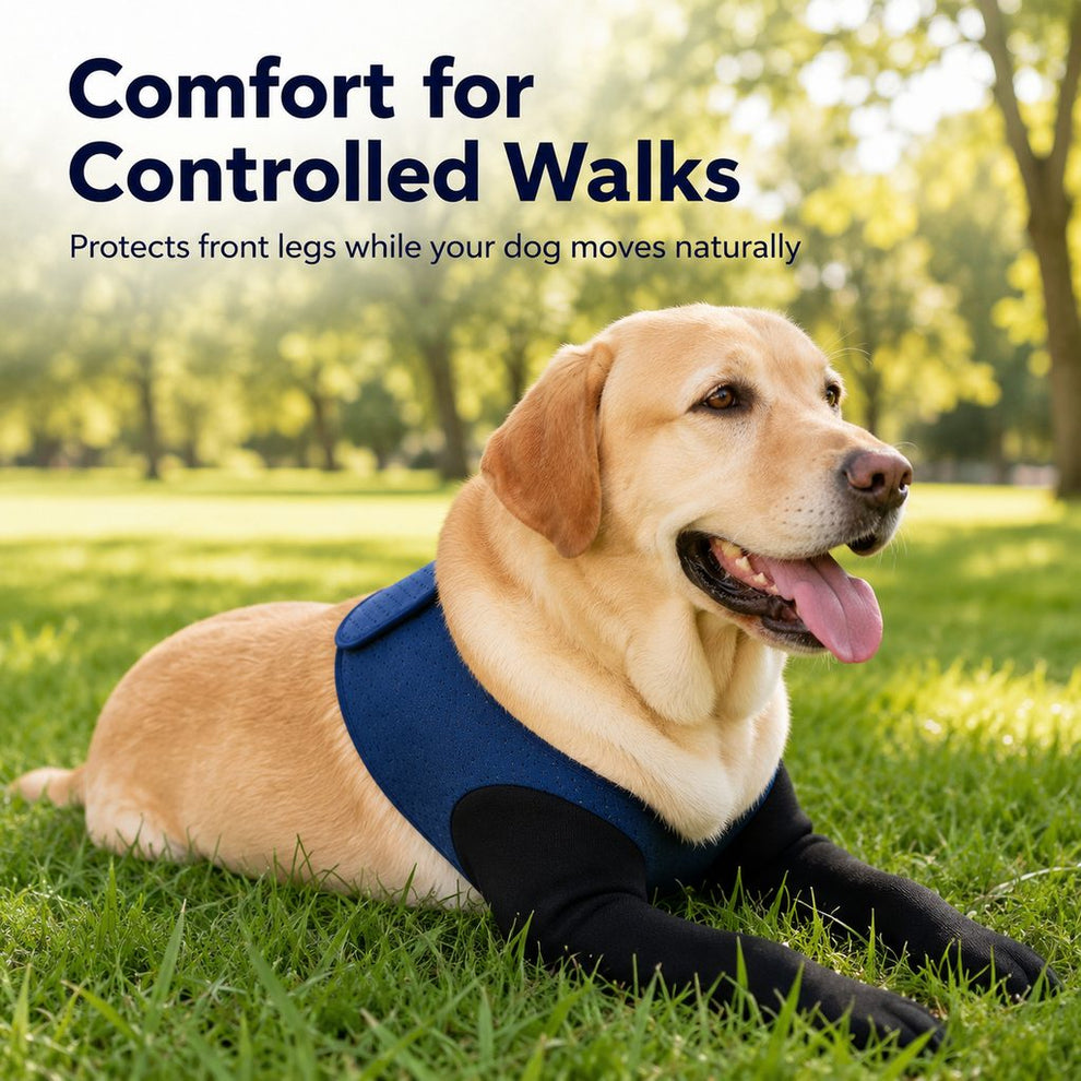 Paws in Awe PawGuard Dual Front Leg Recovery Sleeves for Dogs - Cone-Free Anti-Lick Protection for Post-Surgery, Scratching & Sensitive Front Legs image 3