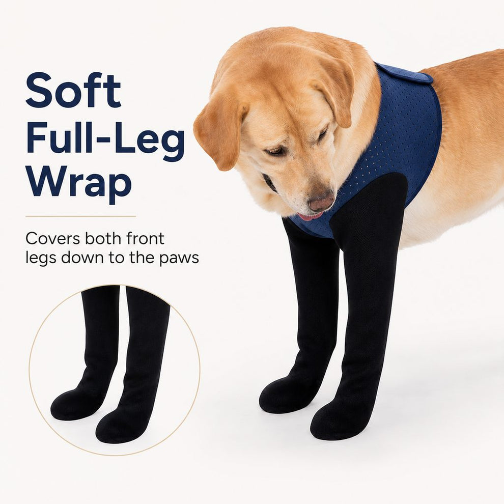Paws in Awe PawGuard Dual Front Leg Recovery Sleeves for Dogs - Cone-Free Anti-Lick Protection for Post-Surgery, Scratching & Sensitive Front Legs image 7