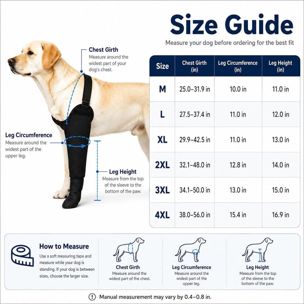 Paws in Awe Dog Front Leg Protective Sleeve for Recovery & Walks - Helps Reduce Licking image 10