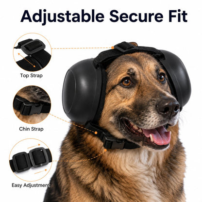 Paws in Awe Dog Noise-Reducing Ear Muffs for Fireworks, Thunderstorms & Grooming - Adjustable Anxiety Comfort Ear Protection for Medium & Large Dogs image 6