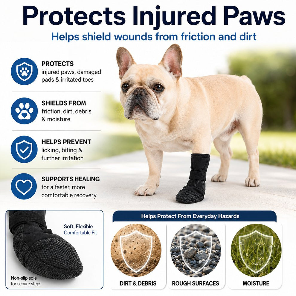 Paws in Awe Dog Paw Recovery Boot for Home Rest & Walks - Anti-Lick Protective Cover for Injured Paws image 5