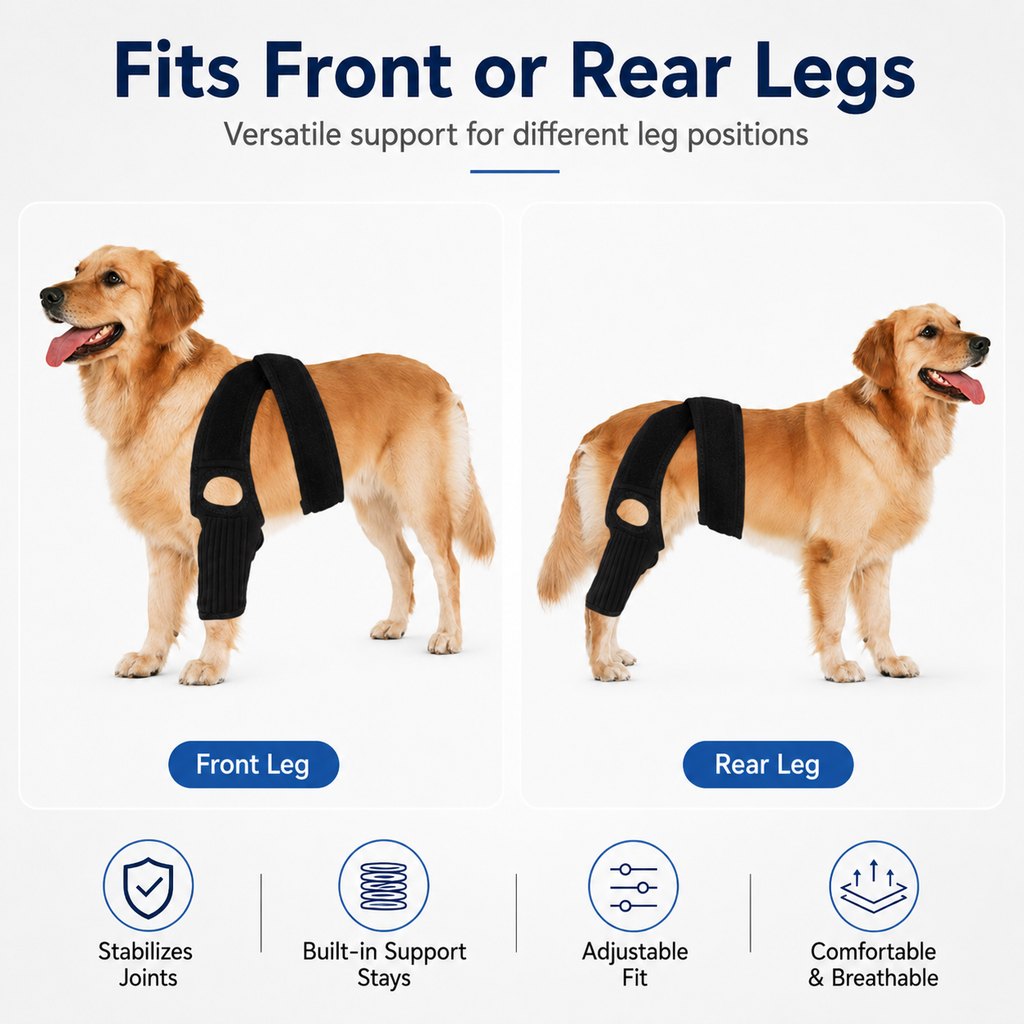 Paws in Awe Adjustable Dog Joint Support Brace for Daily Walks & Senior Leg Stability image 5