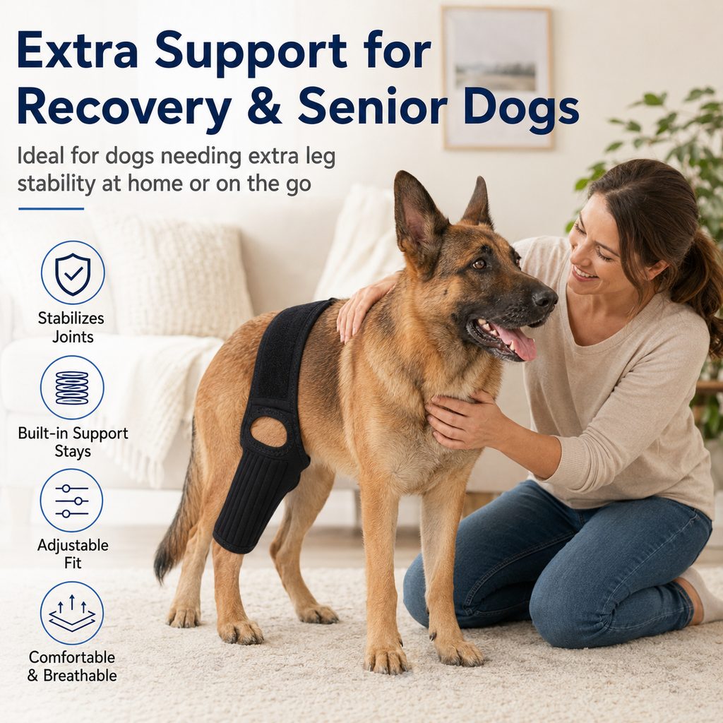 Paws in Awe Adjustable Dog Joint Support Brace for Daily Walks & Senior Leg Stability image 3