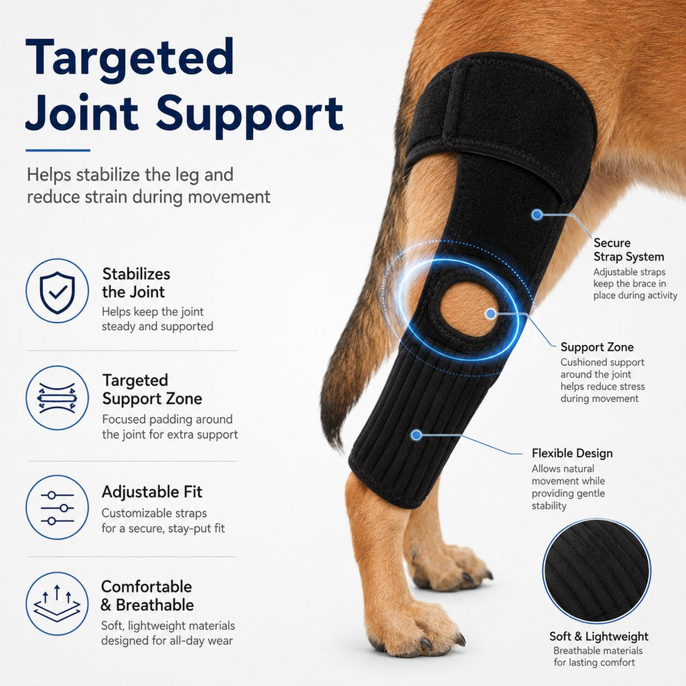 Paws in Awe Adjustable Dog Joint Support Brace for Daily Walks & Senior Leg Stability image 6