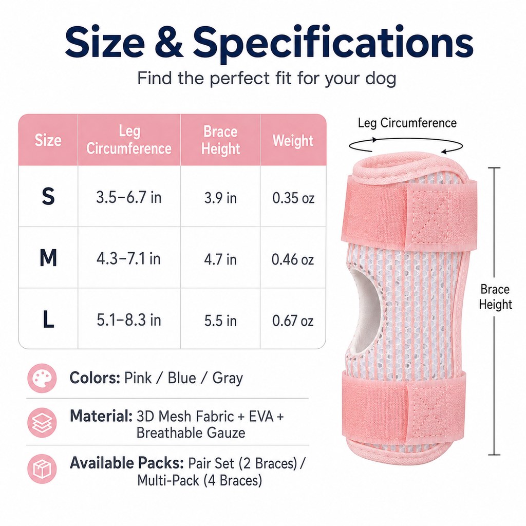 Paws in Awe Dog Knee Support Brace for Front & Rear Legs - Adjustable Joint Support Sleeve for Senior Dogs, Active Dogs & Everyday Mobility Assistance image 10