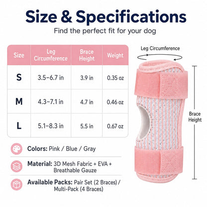 Paws in Awe Dog Knee Support Brace for Front & Rear Legs - Adjustable Joint Support Sleeve for Senior Dogs, Active Dogs & Everyday Mobility Assistance image 10