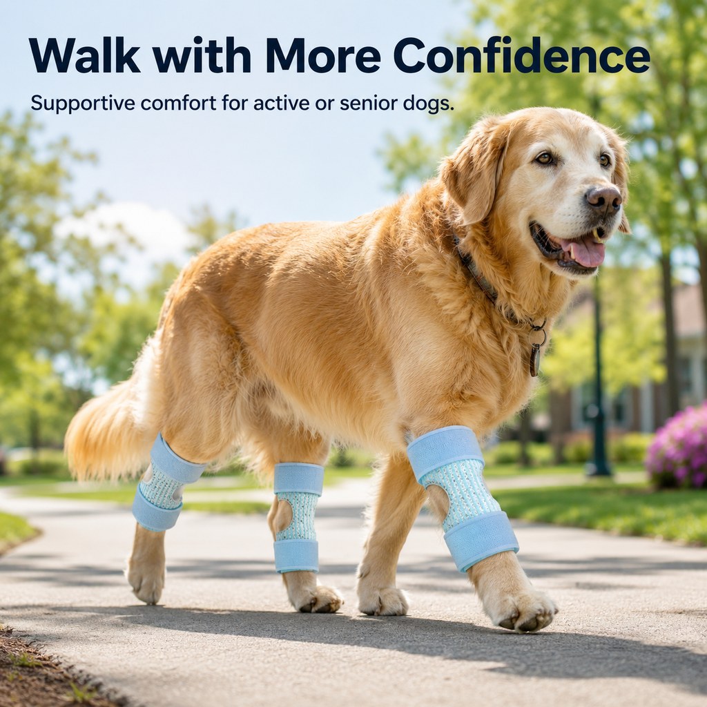 Paws in Awe Dog Knee Support Brace for Front & Rear Legs - Adjustable Joint Support Sleeve for Senior Dogs, Active Dogs & Everyday Mobility Assistance image 3