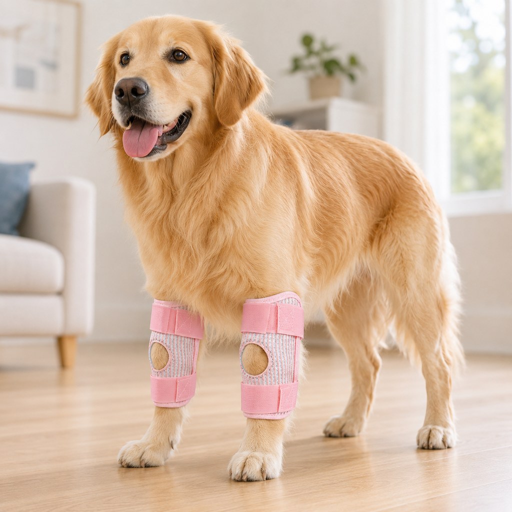 Paws in Awe Dog Knee Support Brace for Front & Rear Legs - Adjustable Joint Support Sleeve for Senior Dogs, Active Dogs & Everyday Mobility Assistance image 1