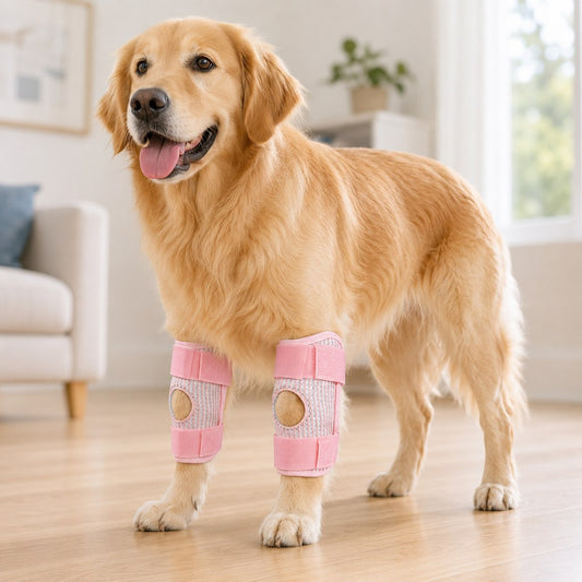 Paws in Awe Dog Knee Support Brace for Front & Rear Legs - Adjustable Joint Support Sleeve for Senior Dogs, Active Dogs & Everyday Mobility Assistance image 1