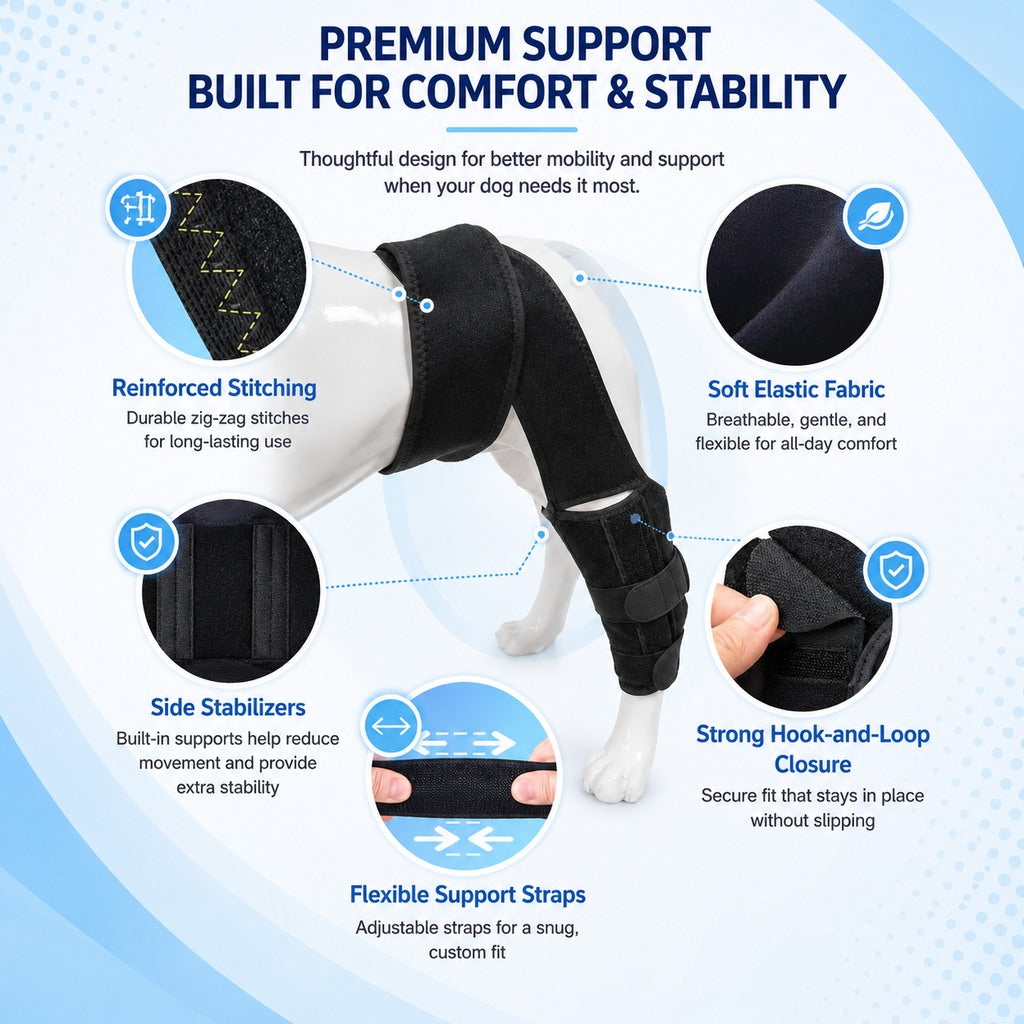 Paws in Awe Adjustable Dog Leg Support Brace for Daily Walks - Support for Weak Front or Hind Legs image 9