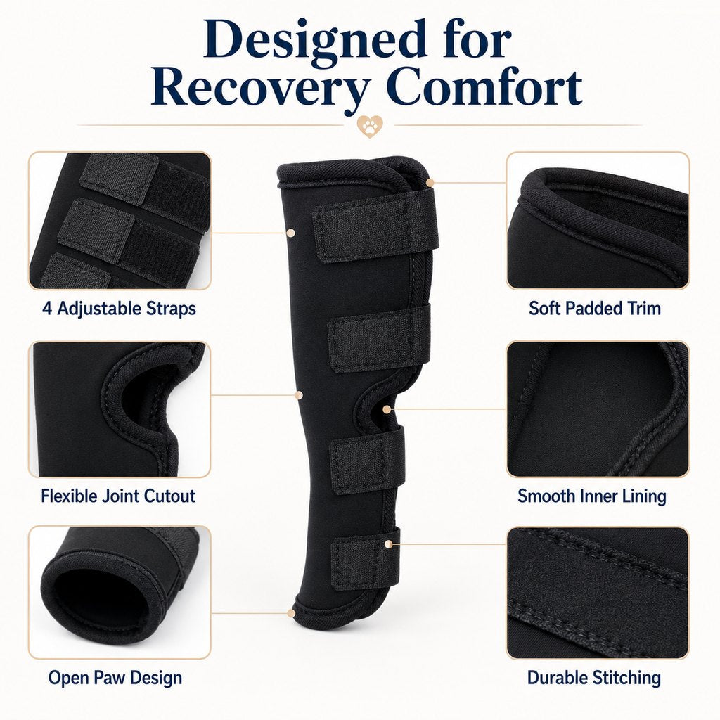 Paws in Awe Dog Leg Recovery Brace for Post-Surgery Care, Adjustable Rear Leg Support to Help Protect Against Licking & Chewing image 9