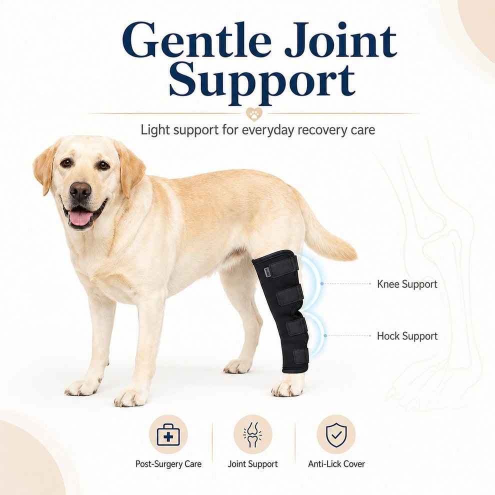 Paws in Awe Dog Leg Recovery Brace for Post-Surgery Care, Adjustable Rear Leg Support to Help Protect Against Licking & Chewing image 5