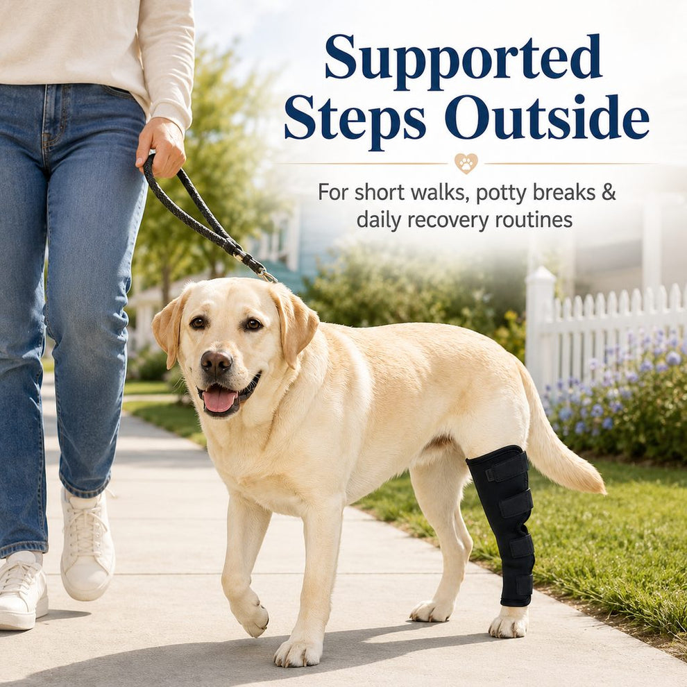 Paws in Awe Dog Leg Recovery Brace for Post-Surgery Care, Adjustable Rear Leg Support to Help Protect Against Licking & Chewing image 4