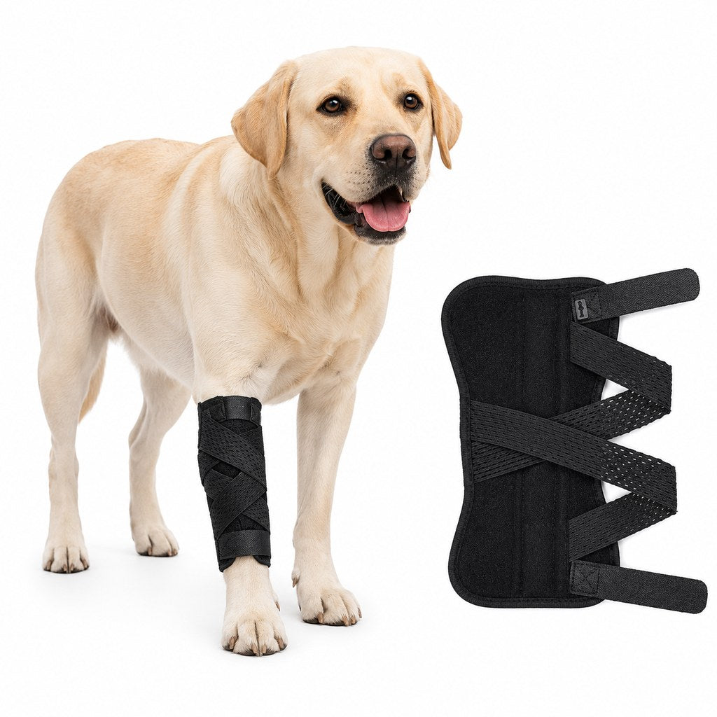 Paws in Awe Dog Leg Recovery Support Brace for Senior Dogs & Post-Surgery Wound Protection - Adjustable Front & Rear Leg Stabilizer image 1