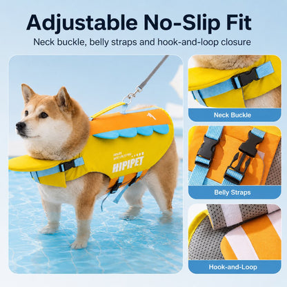 Paws in Awe Dog Life Jacket with Chin Float & Rescue Handle for Pool, Lake & Boat Trips - Helps Keep Dogs Afloat & Easy to Lift image 6