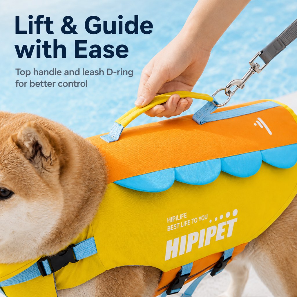 Paws in Awe Dog Life Jacket with Chin Float & Rescue Handle for Pool, Lake & Boat Trips - Helps Keep Dogs Afloat & Easy to Lift image 5