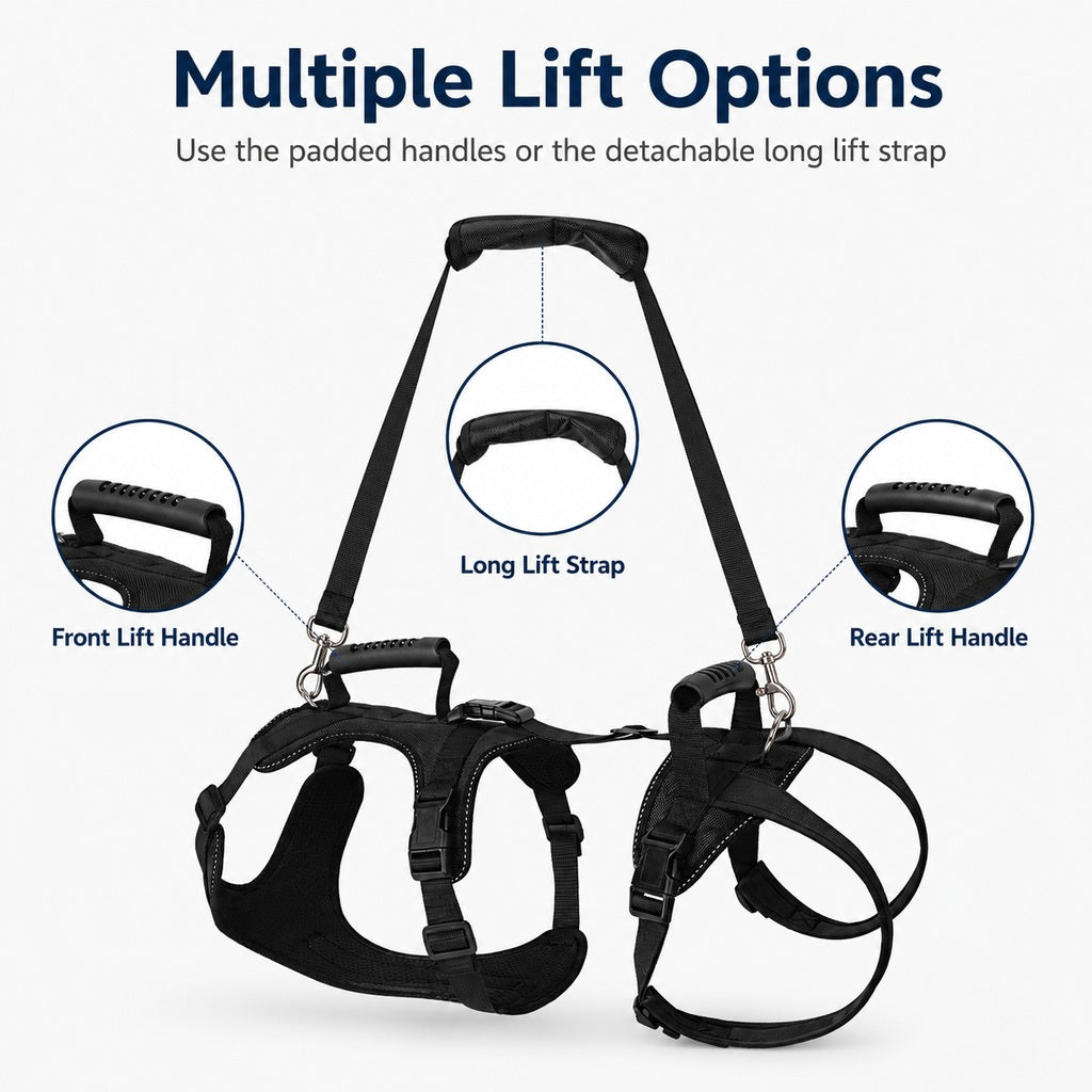 Paws in Awe Full-Body Dog Lift Harness for Large Dogs - Front & Rear Mobility Support for Stairs, Car Ramps and Weak Hind Legs image 7