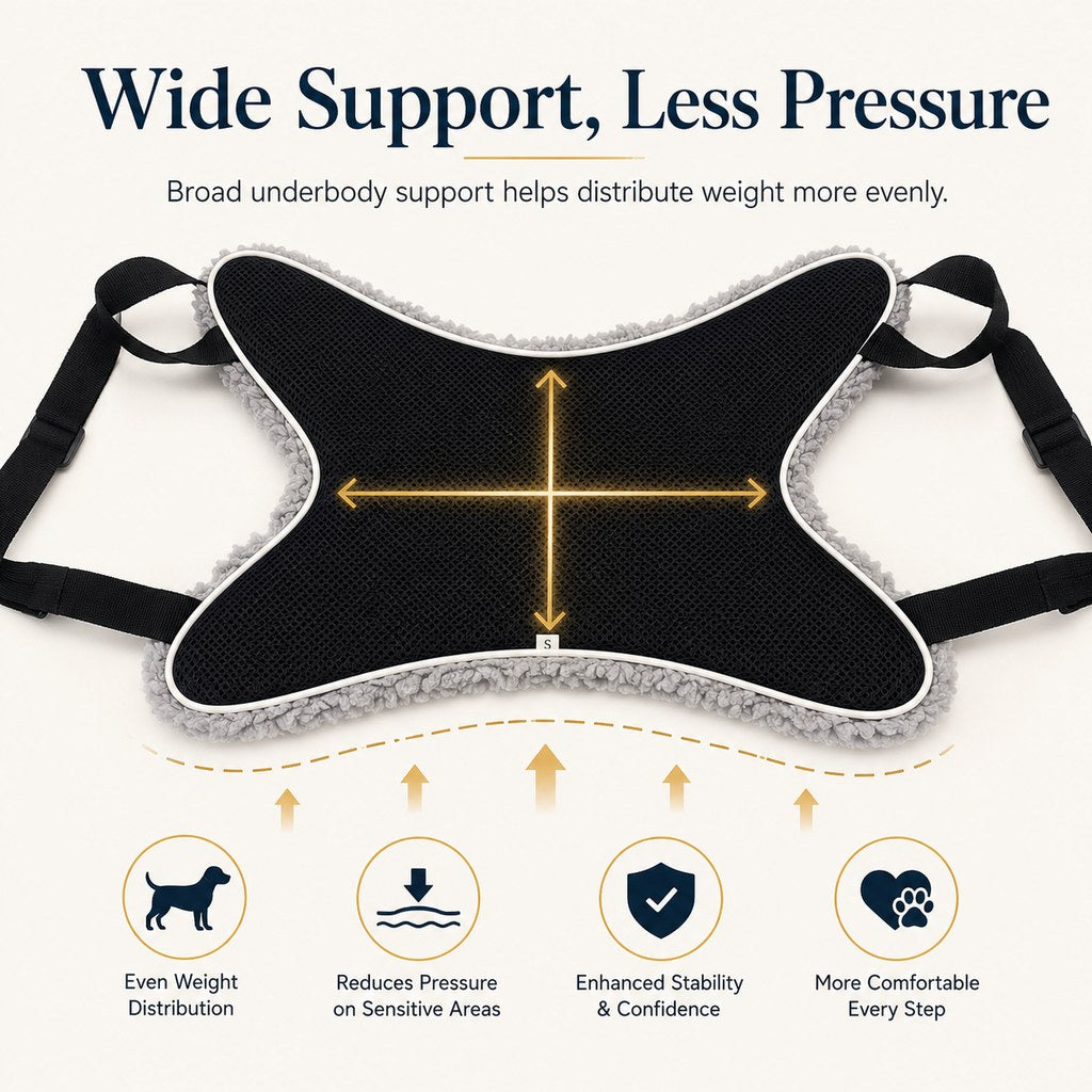 Paws in Awe Dog Lift Support Sling for Stairs & Walks - Adjustable Mobility Harness for Senior Dogs with Weak Legs image 5