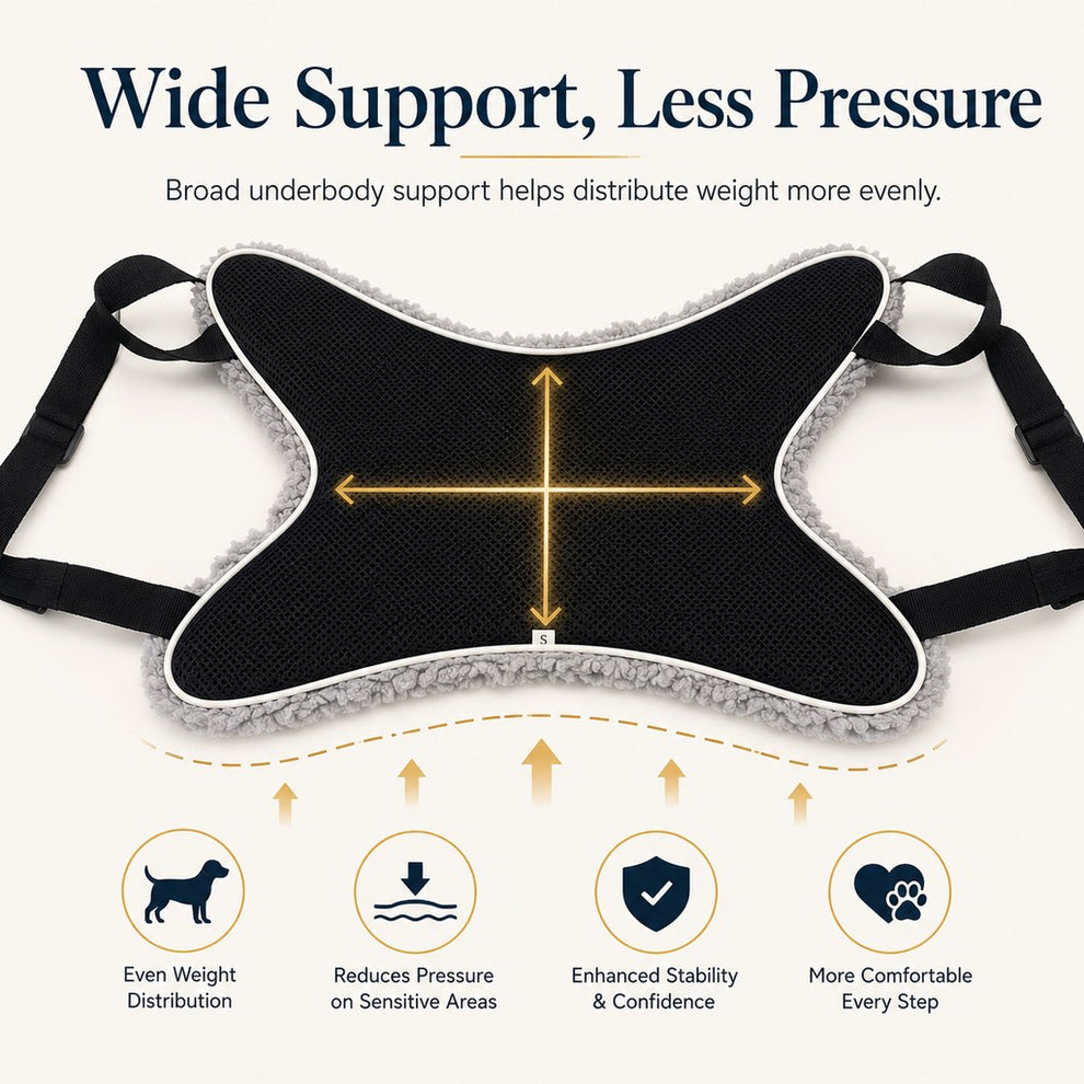 Paws in Awe Dog Lift Support Sling for Stairs & Walks - Adjustable Mobility Harness for Senior Dogs with Weak Legs image 5