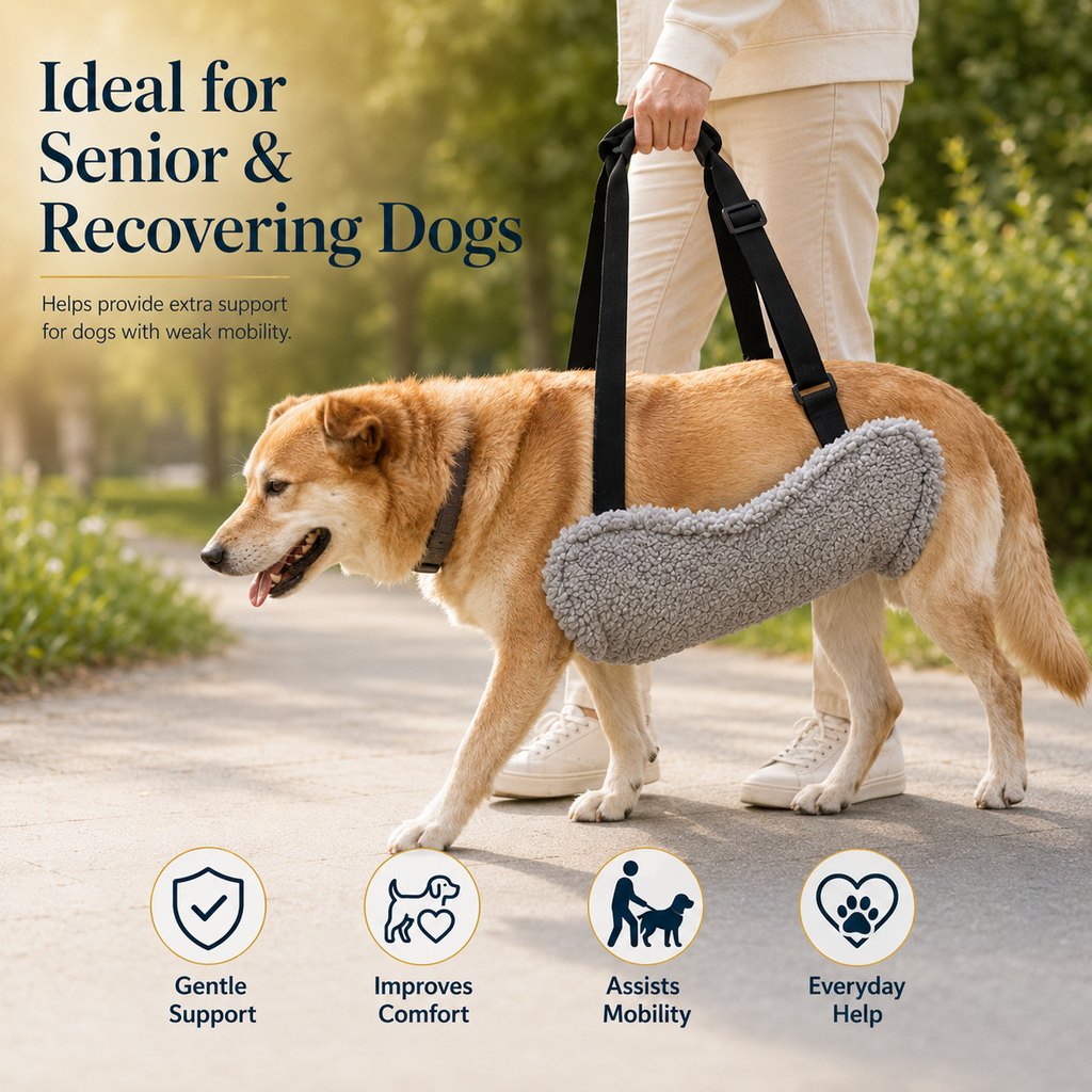 Paws in Awe Dog Lift Support Sling for Stairs & Walks - Adjustable Mobility Harness for Senior Dogs with Weak Legs image 4