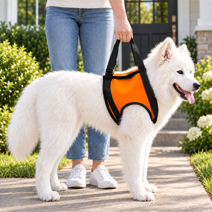 Orange front support dog mobility lift harness