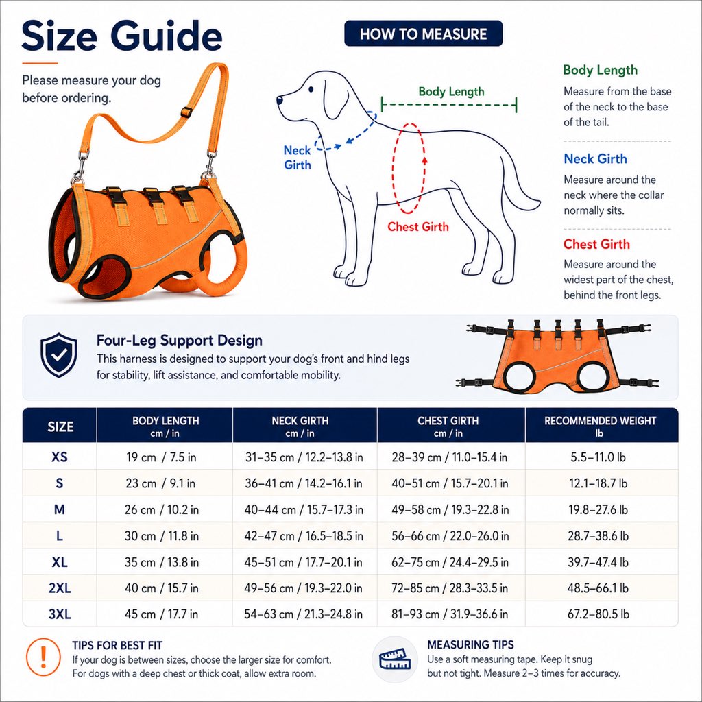 Paws in Awe Full-Body Dog Mobility Support Harness for Stairs & Car Rides - Lift Assist Vest for Senior Dogs with Weak Hind Legs image 5