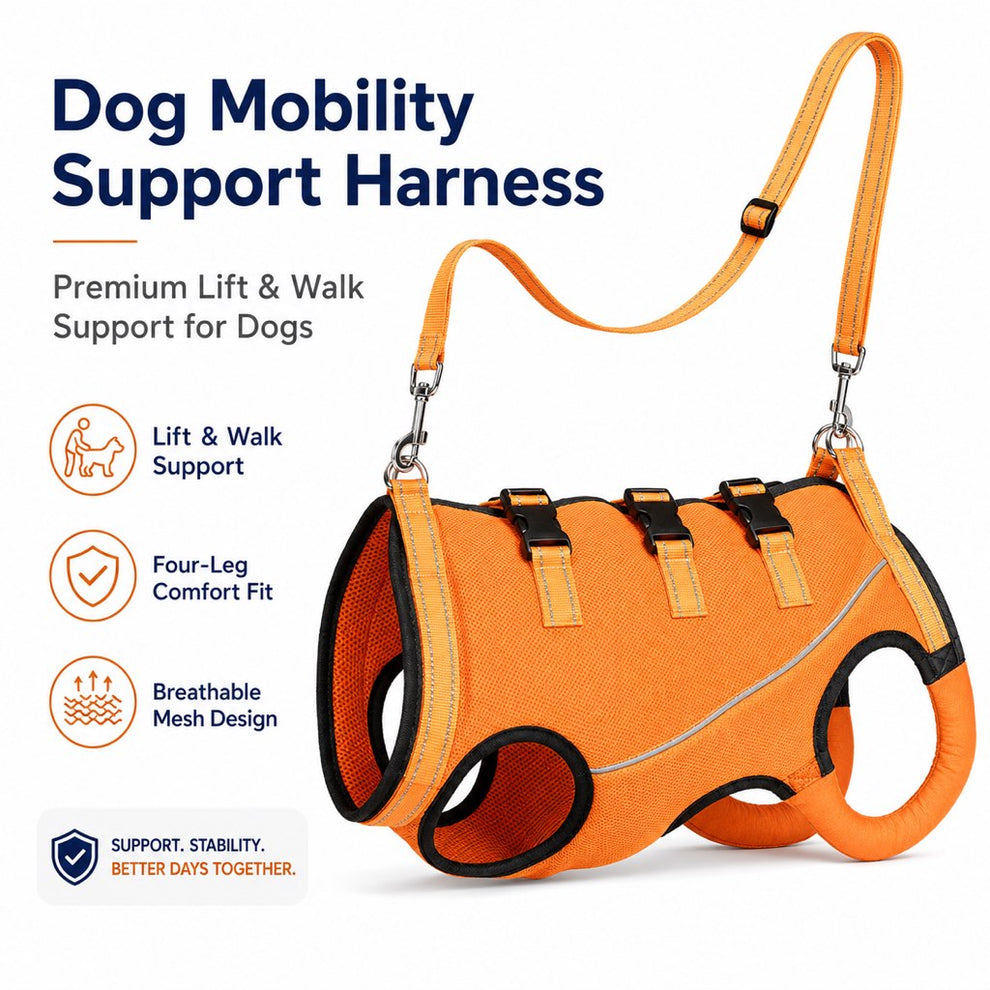 Paws in Awe Full-Body Dog Mobility Support Harness for Stairs & Car Rides - Lift Assist Vest for Senior Dogs with Weak Hind Legs image 8