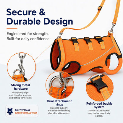 Paws in Awe Full-Body Dog Mobility Support Harness for Stairs & Car Rides - Lift Assist Vest for Senior Dogs with Weak Hind Legs image 7