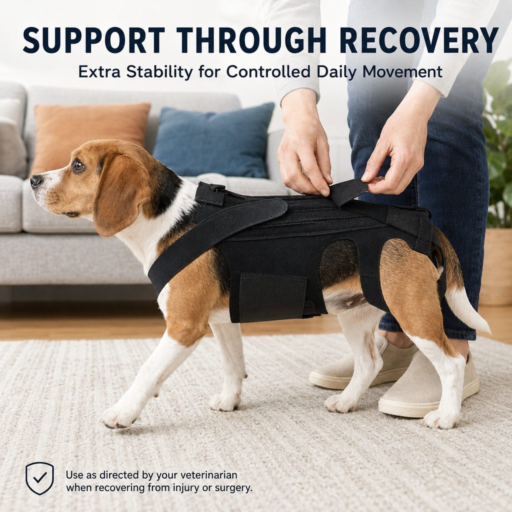 Paws in Awe Dog Back Support Brace for Senior & Recovering Dogs - Full-Body Mobility Vest for Walking Stability image 3