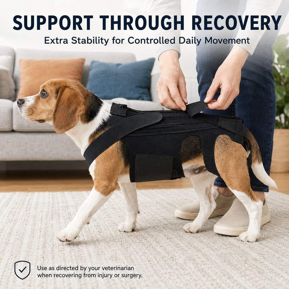 Paws in Awe Dog Back Support Brace for Senior & Recovering Dogs - Full-Body Mobility Vest for Walking Stability image 3