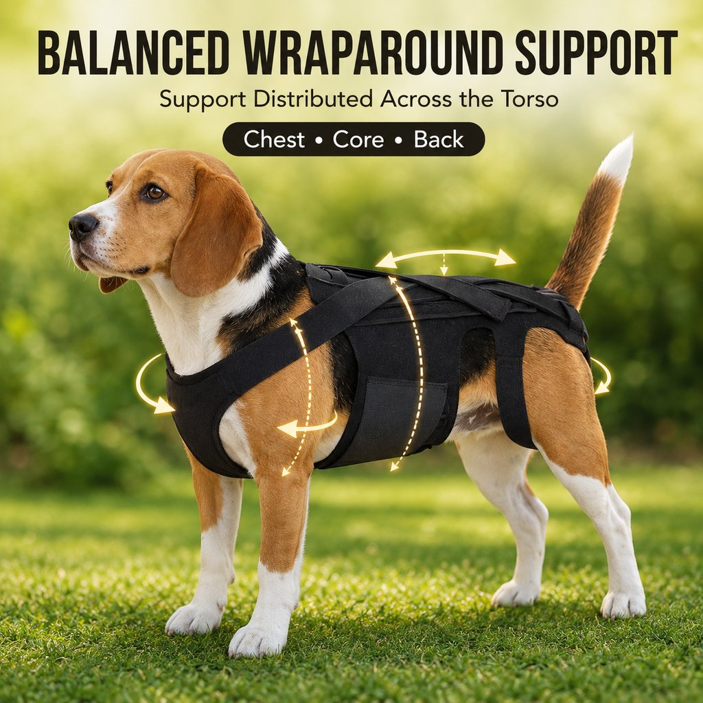 Paws in Awe Dog Back Support Brace for Senior & Recovering Dogs - Full-Body Mobility Vest for Walking Stability image 6