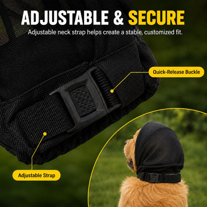 Paws in Awe Breathable Anti-Scavenging Dog Muzzle for Walks - Mesh Hood Helps Block Food Scraps & Trash image 8